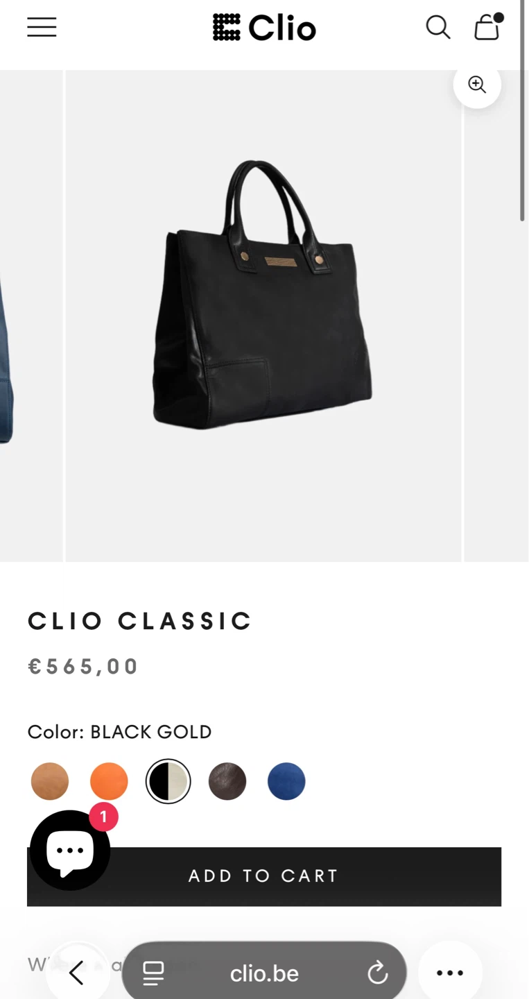 CLIO Classic grey leather handbag - photo 5