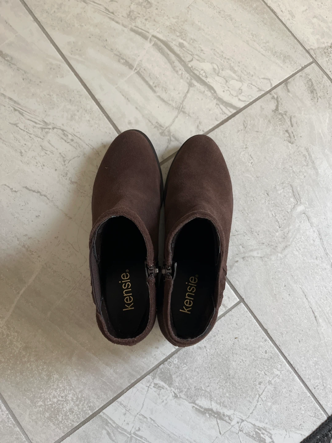Kensie Brown Suede Ankle Boots