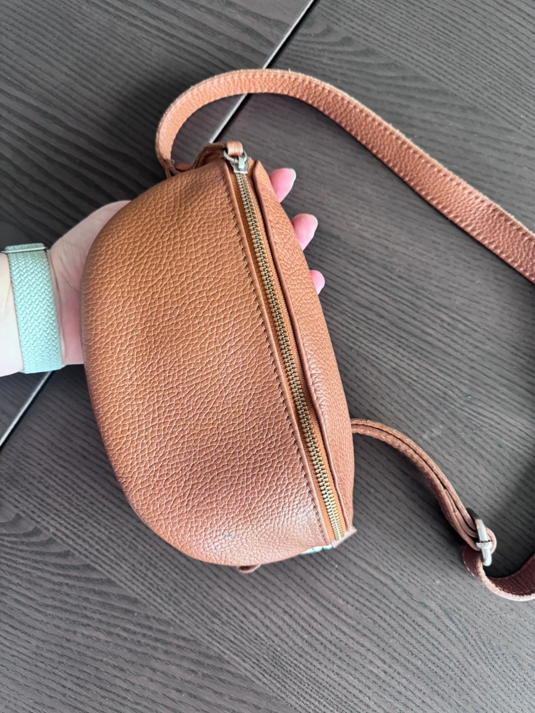 Brown Faux Leather Crossbody Bag - photo 4