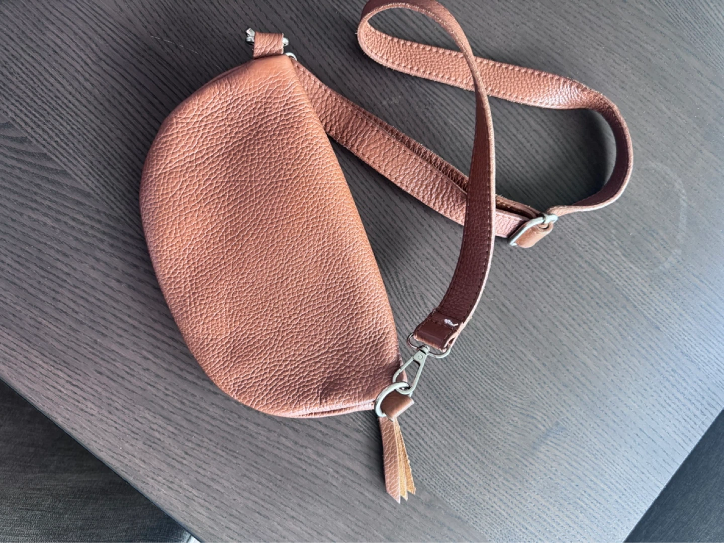 Brown Faux Leather Crossbody Bag - photo 3