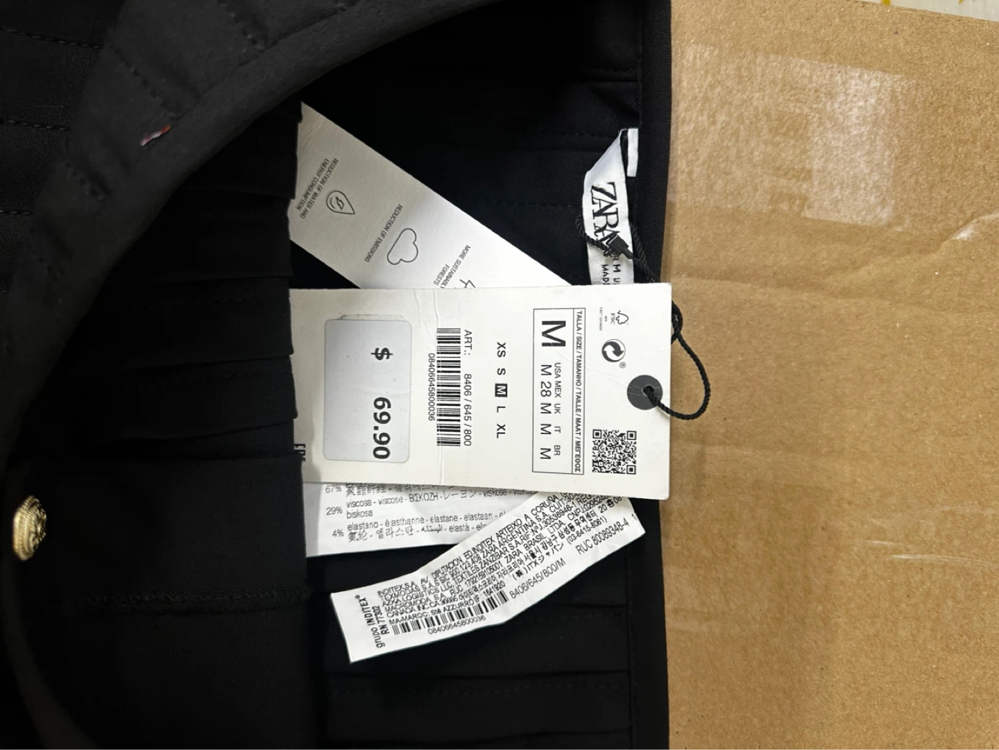 Zara Black Pleated Mini Skirt - photo 3
