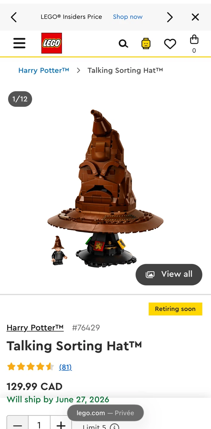LEGO Harry Potter Talking Sorting Hat 76429 - BNIB - photo 4