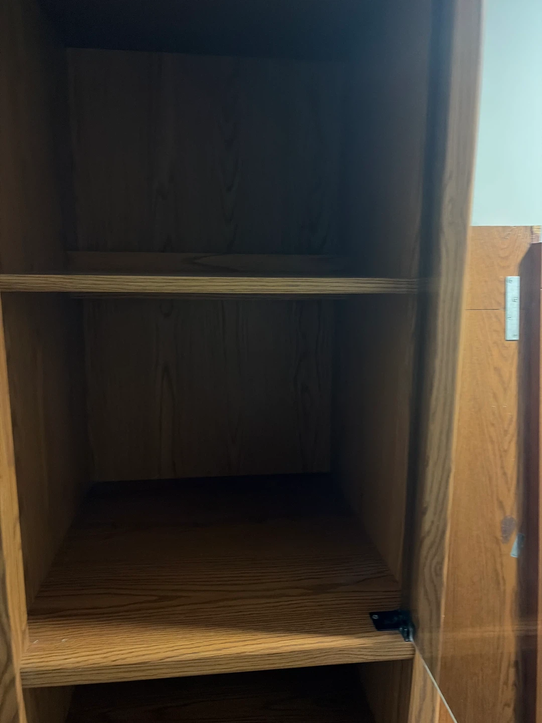 (2) Oak Wood Display Cabinet with Smoked Glass Door - photo 3