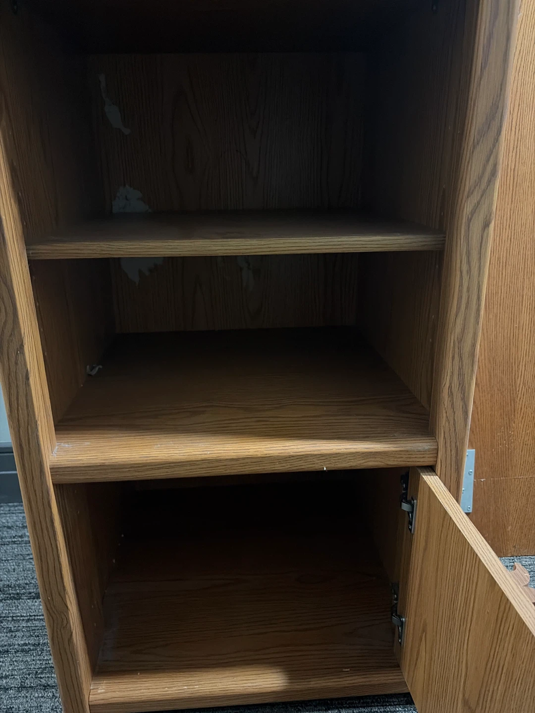 (2) Oak Wood Display Cabinet with Smoked Glass Door - photo 4