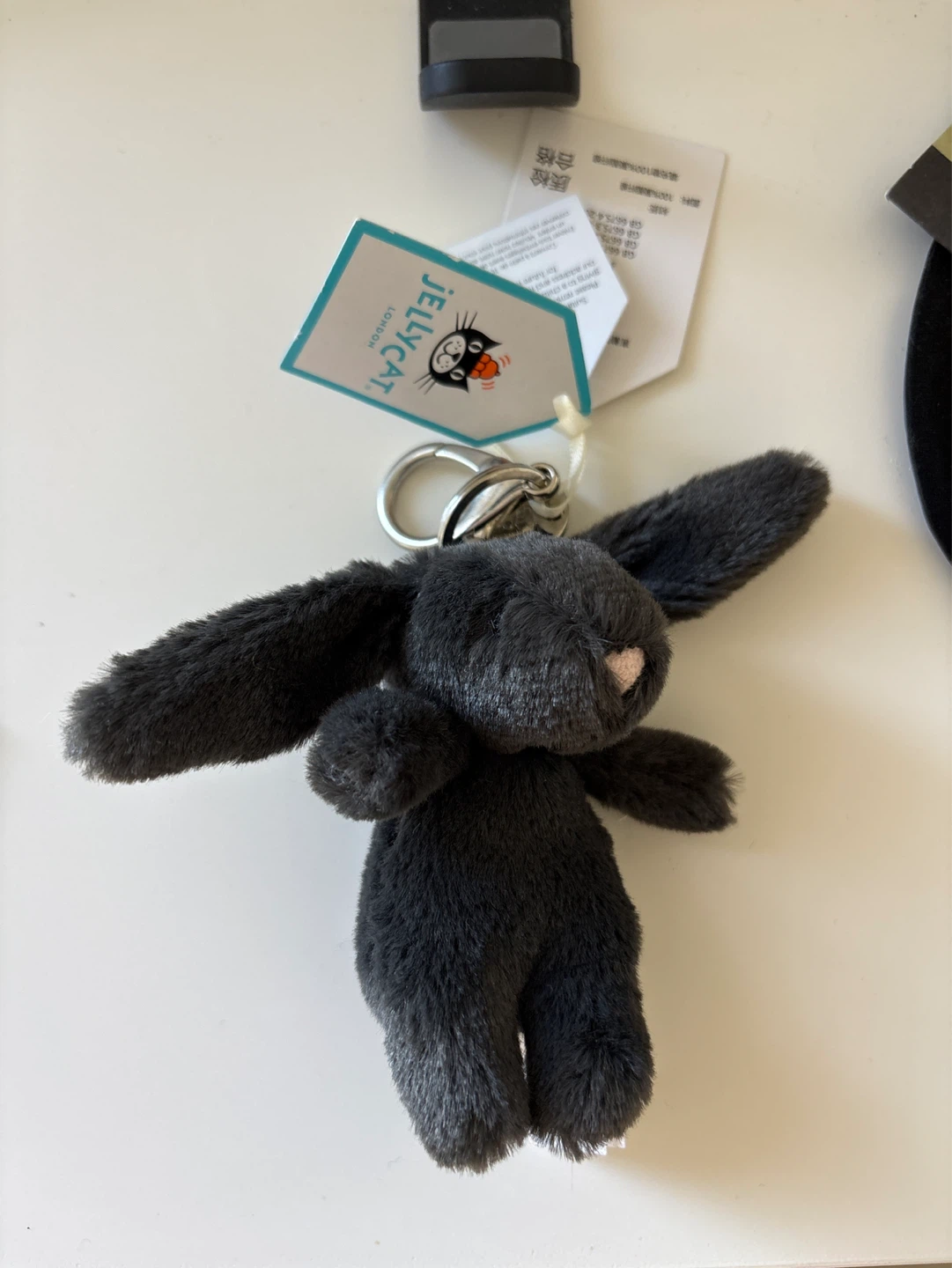 BNWT Jellycat Bashful Bunny Inky Bag Charm