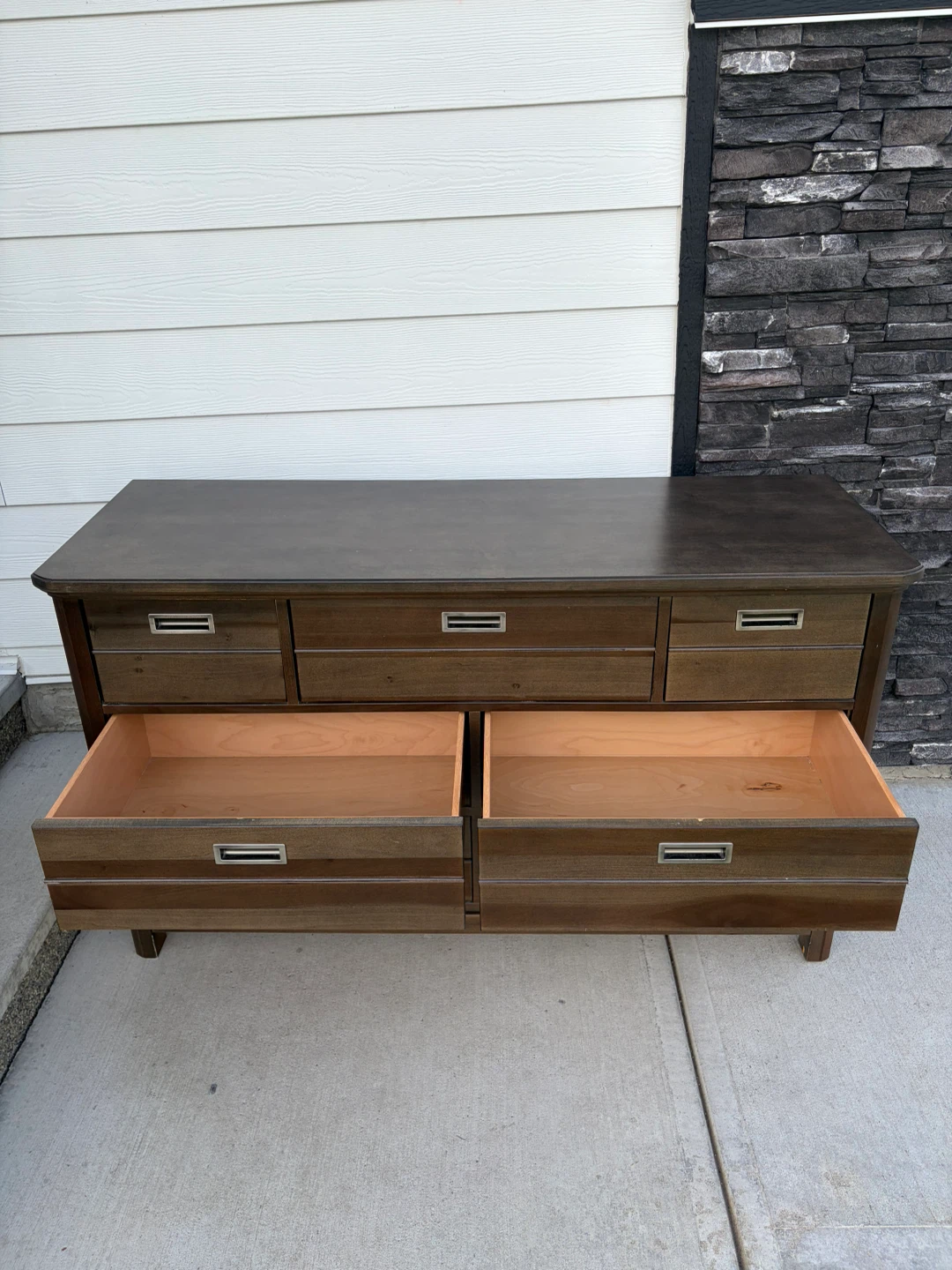 brown dresser with 7 drawers wooden - photo 4
