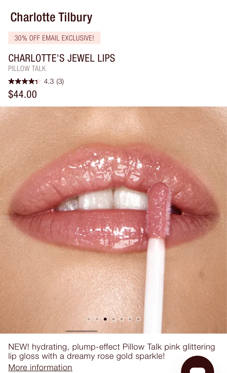New Charlotte Tilbury Pillow Talk Diamond Lip Gloss - photo 4