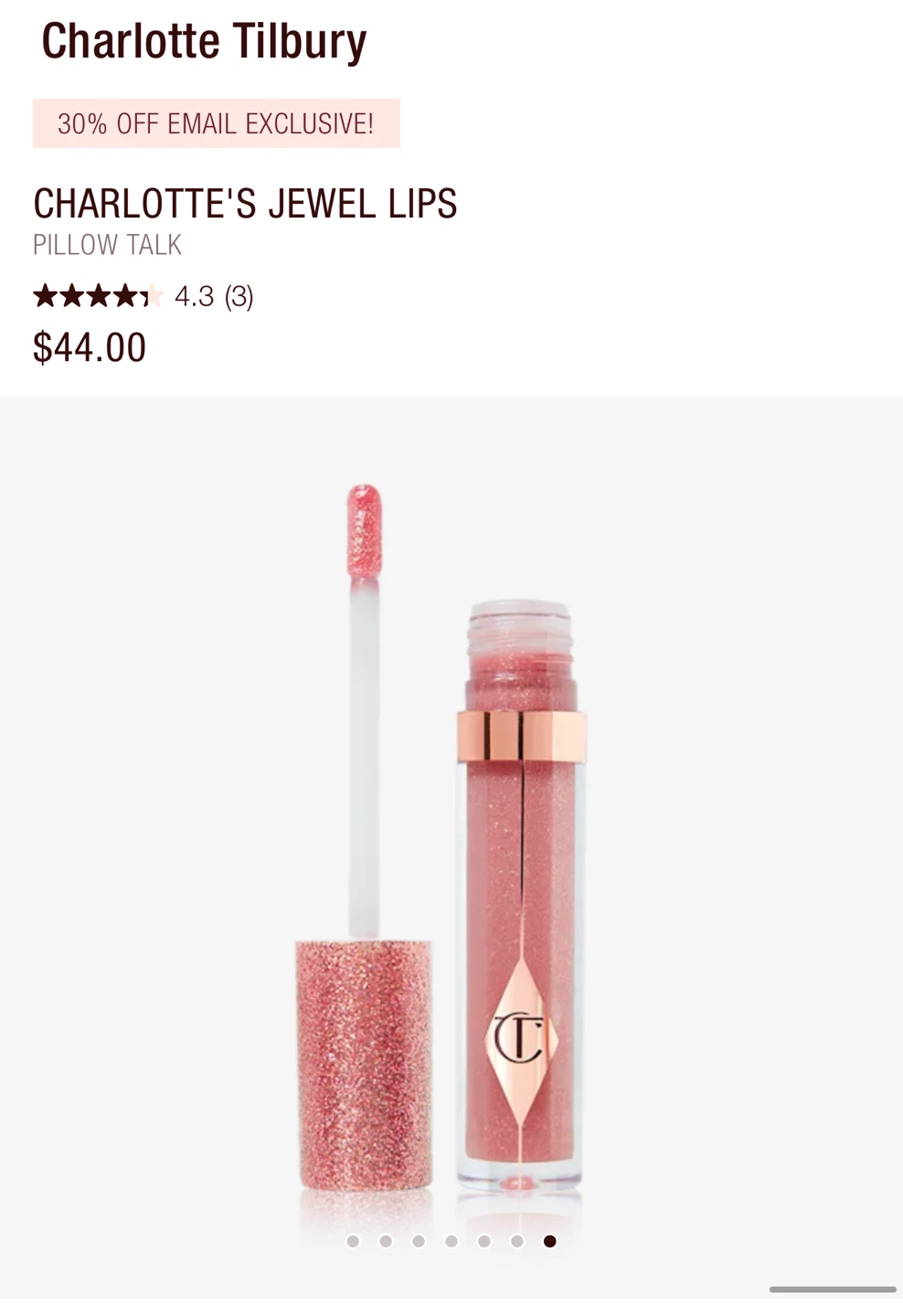 New Charlotte Tilbury Pillow Talk Diamond Lip Gloss - photo 3