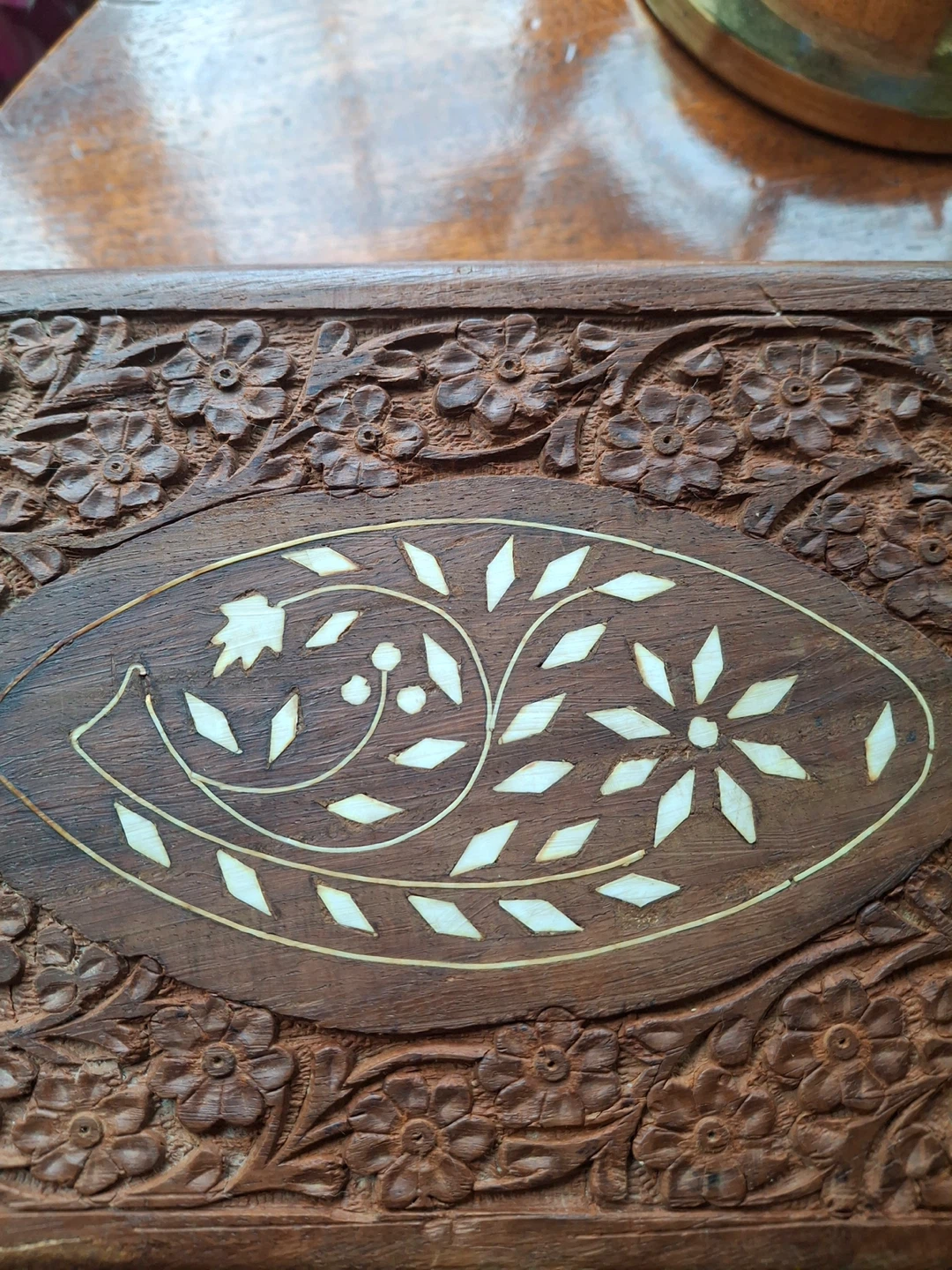 Carved wooden trinket box - photo 5