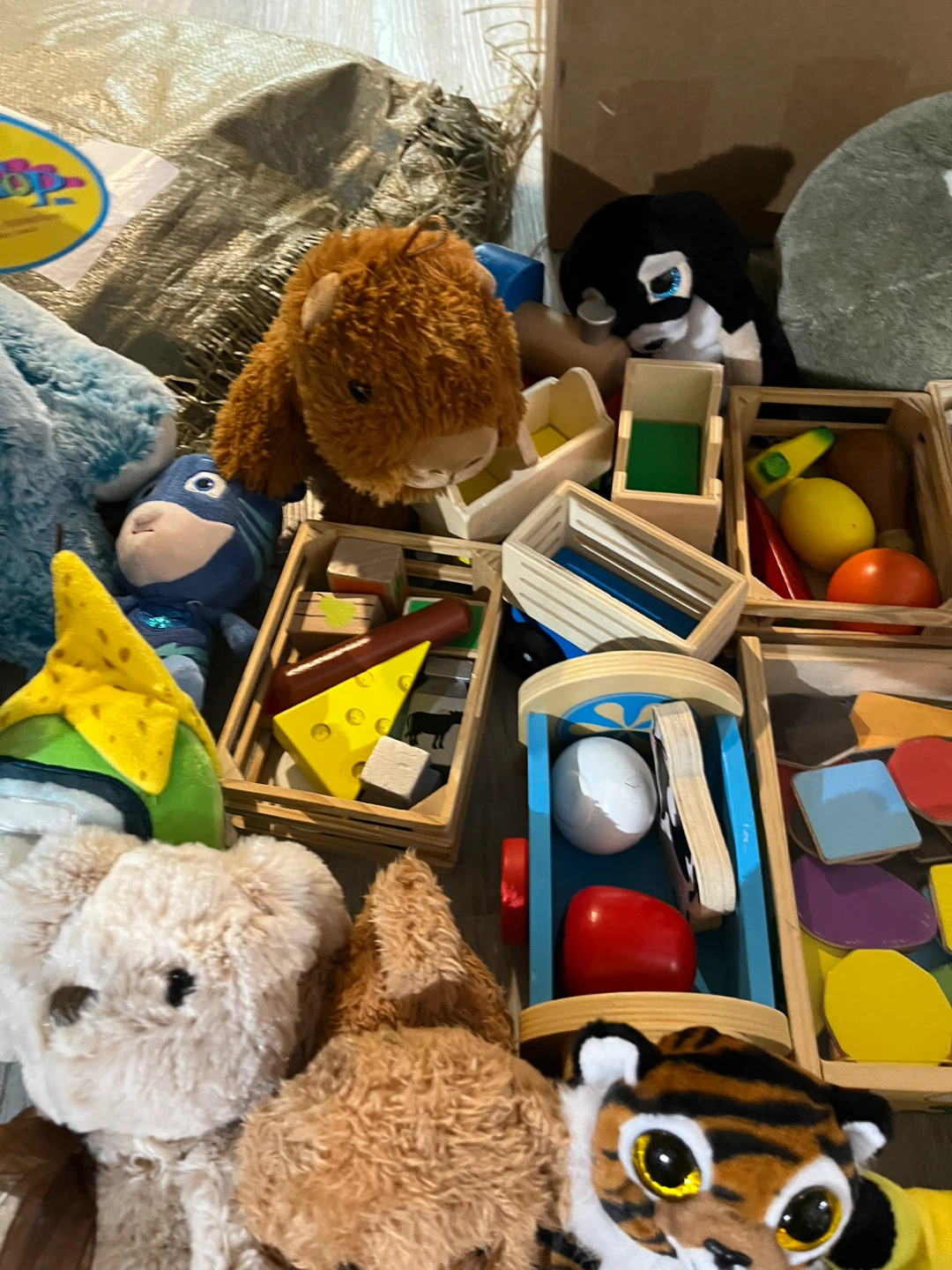 Assorted wooden toys and plushies - photo 2