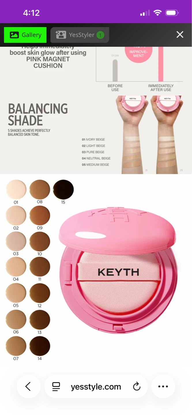KEYTH Pink Magnet Cushion 03 Pure Beige 15 g - photo 2