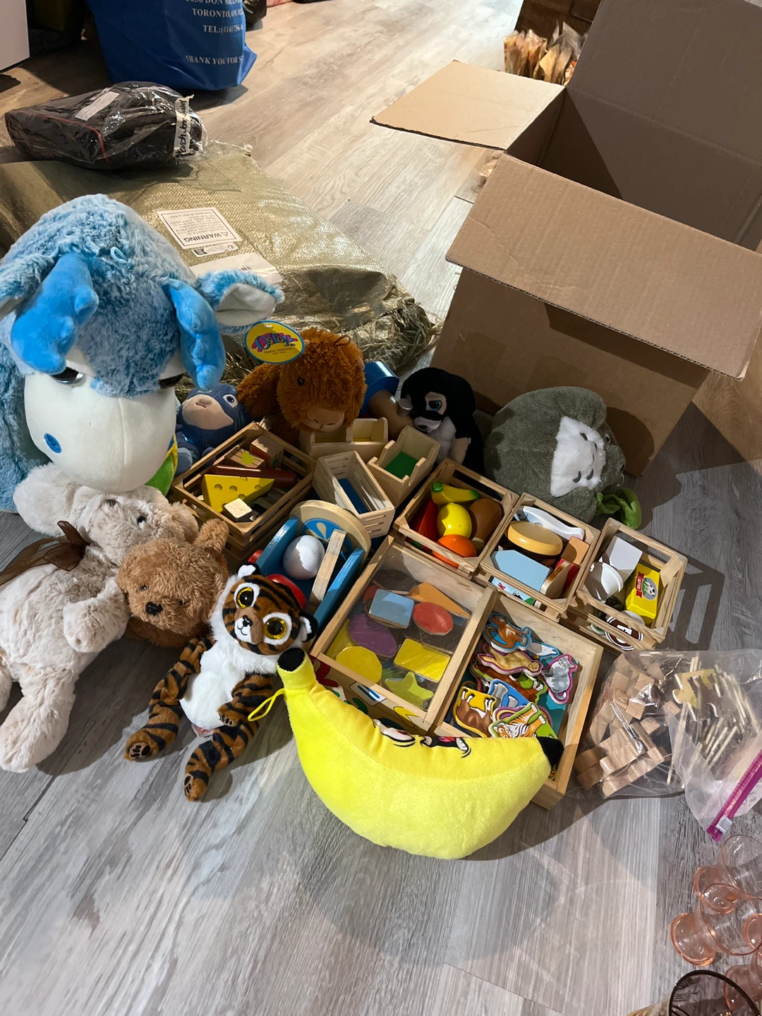 Assorted wooden toys and plushies - photo 4
