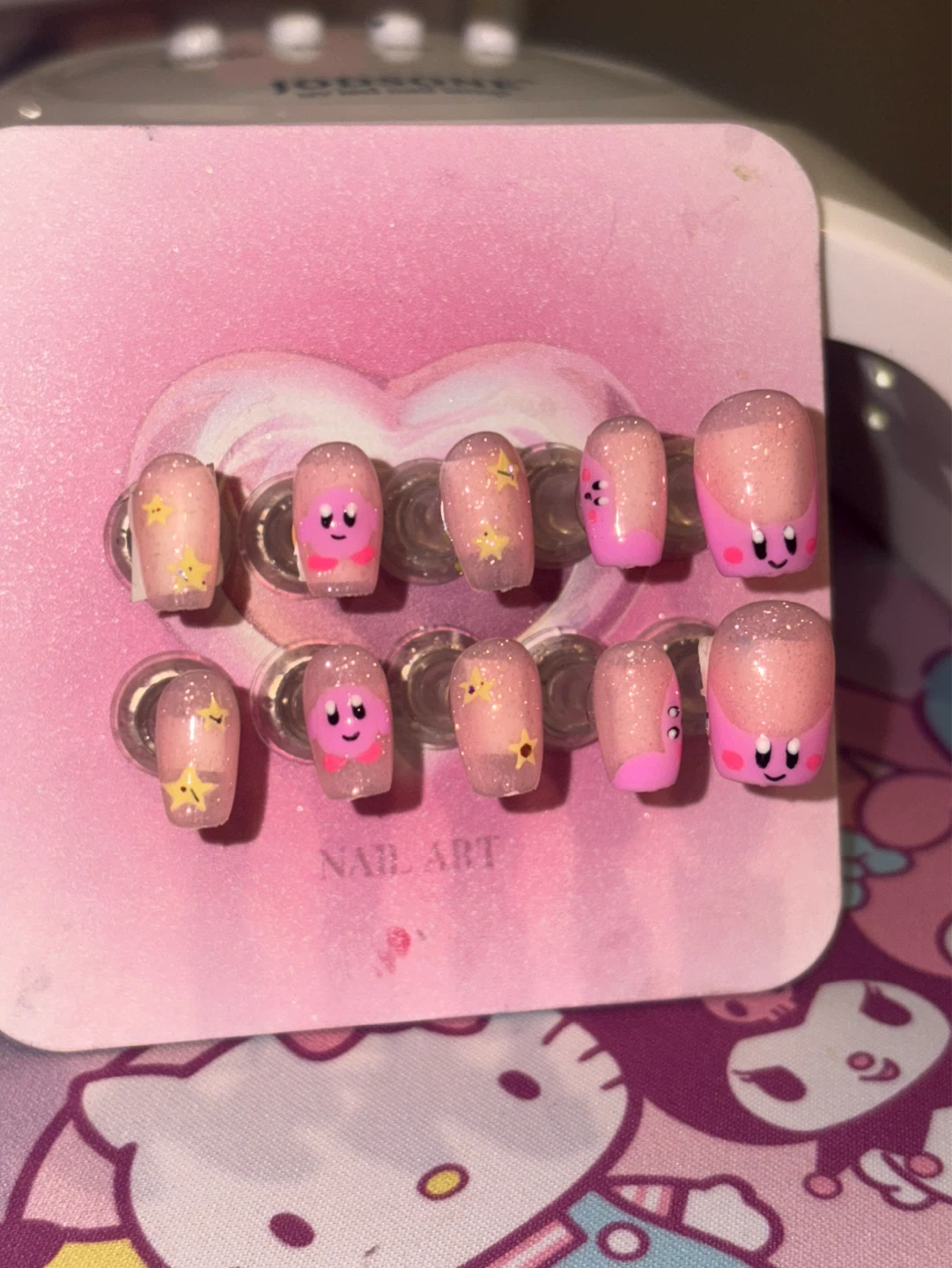 Kirby Themed Press-On Nails - photo 2
