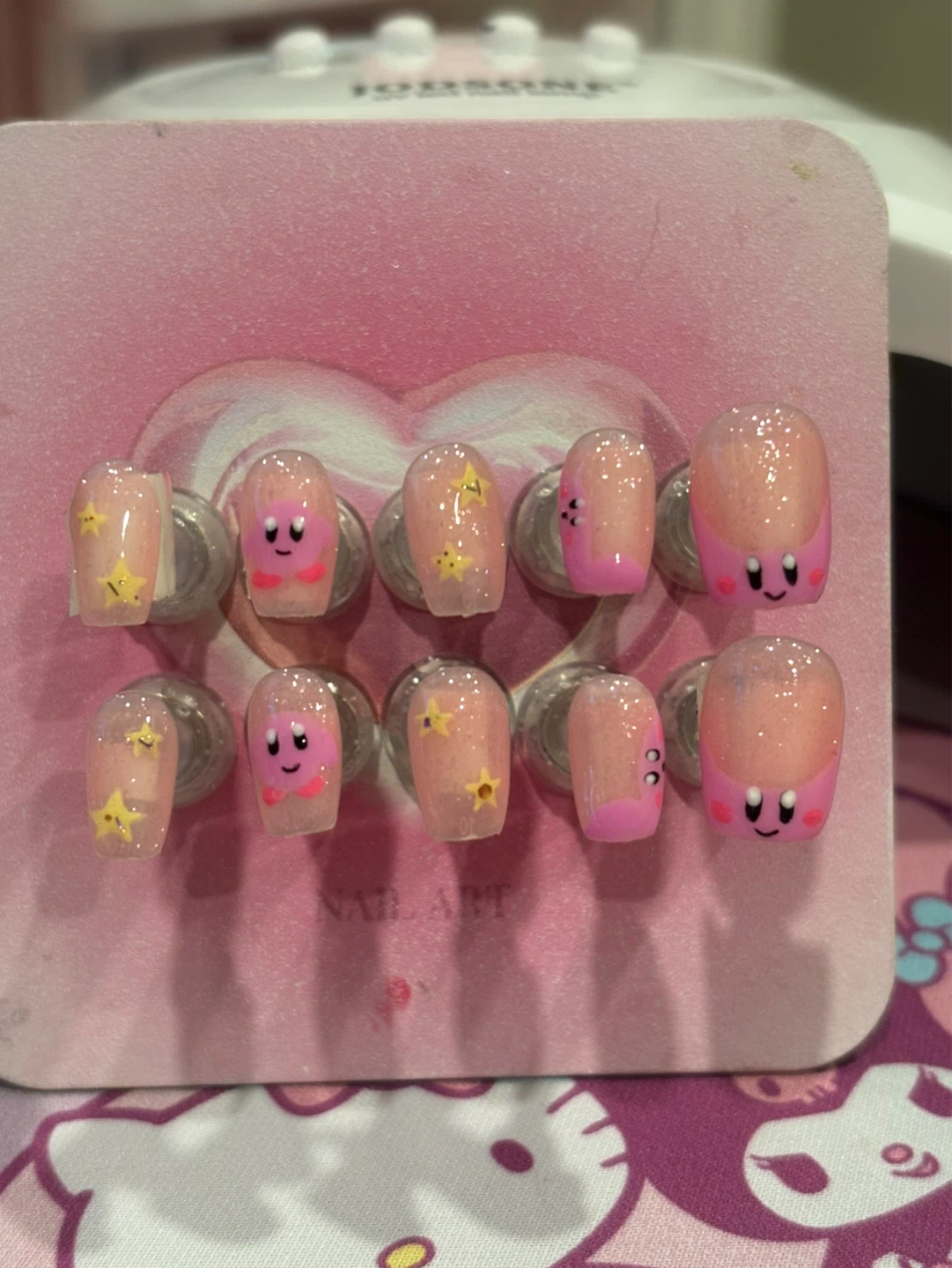 Kirby Themed Press-On Nails - photo 4