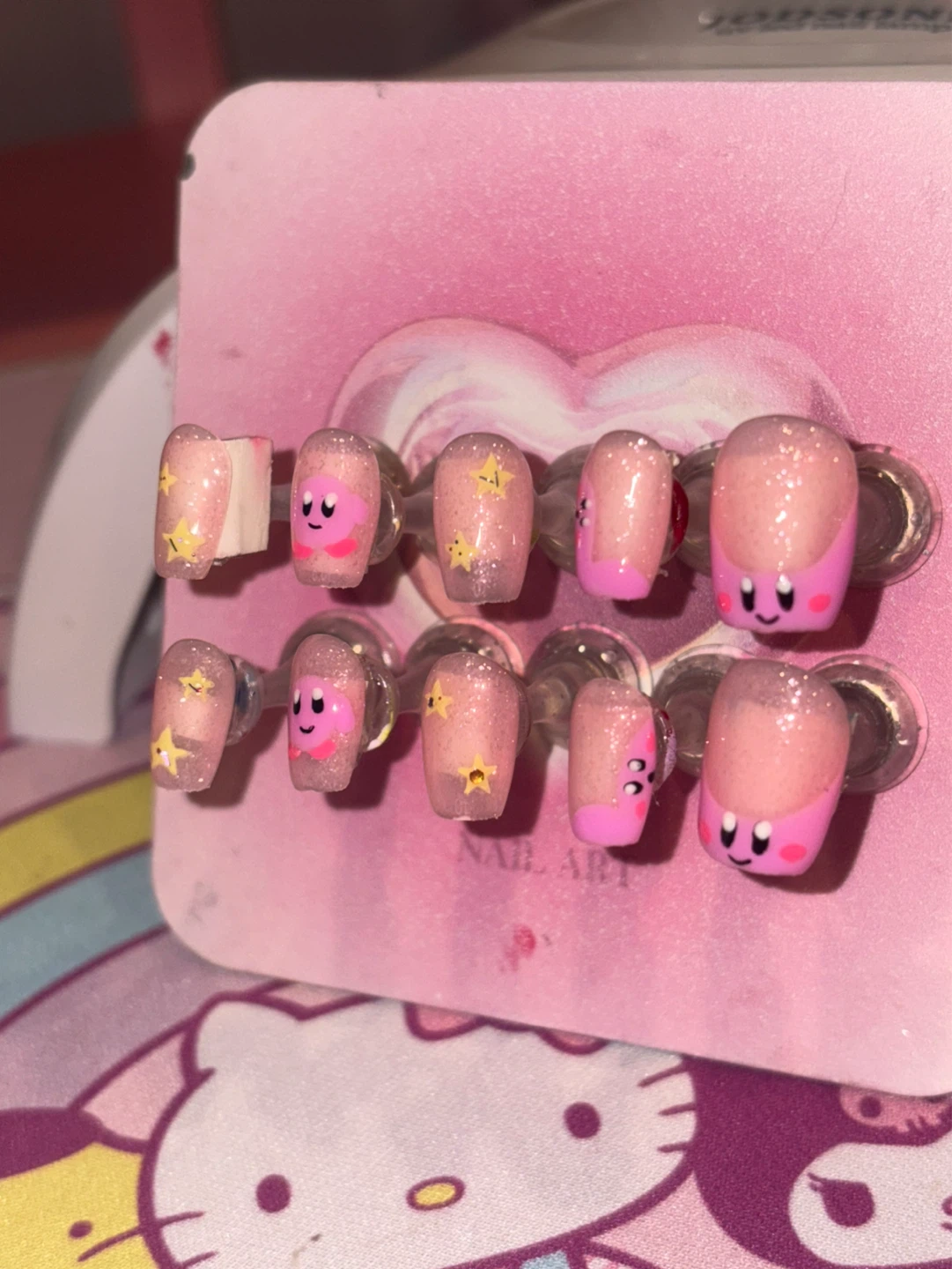 Kirby Themed Press-On Nails - photo 3
