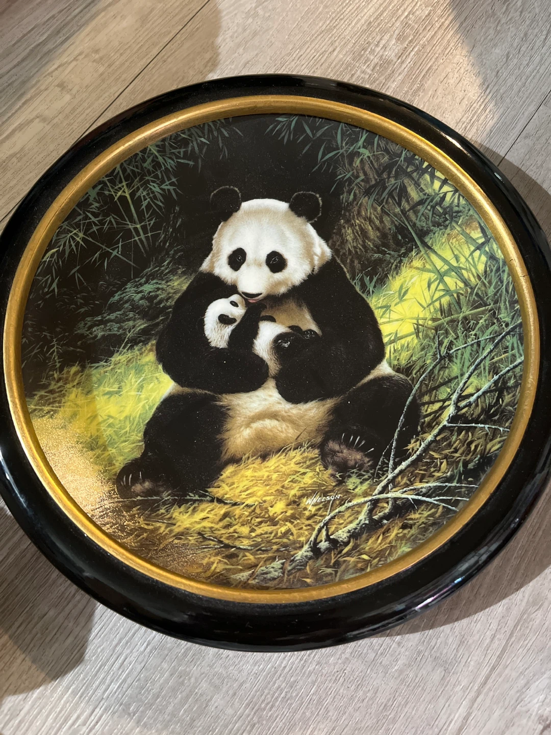 The Panda by Will Nelson Fine China Plate