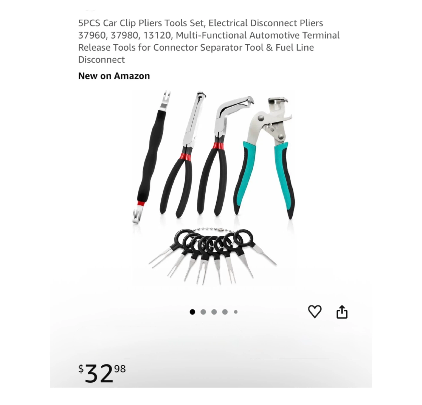 Brand new 5PCS Car Clip Pliers Tools Set