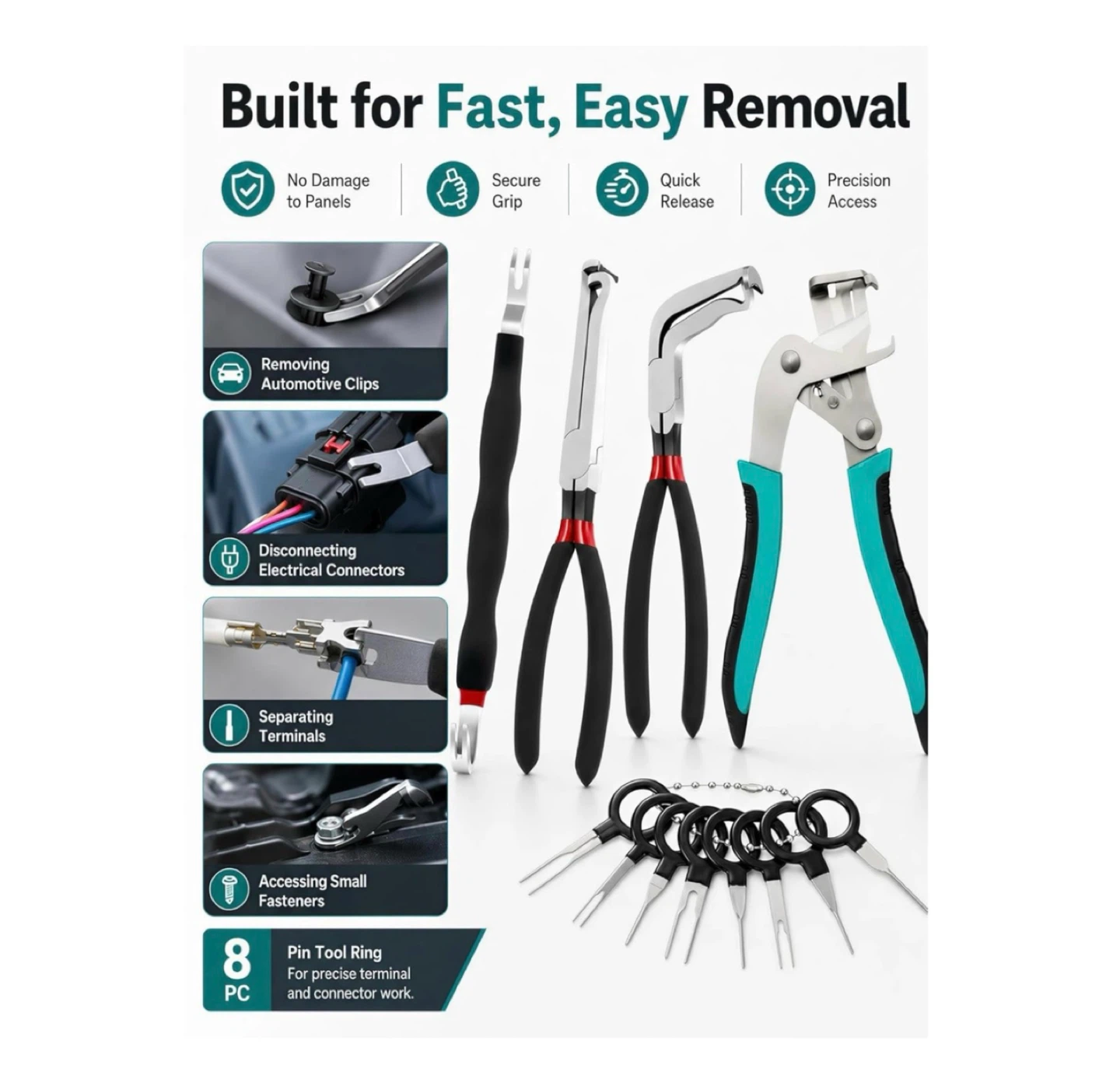 Brand new 5PCS Car Clip Pliers Tools Set - photo 3