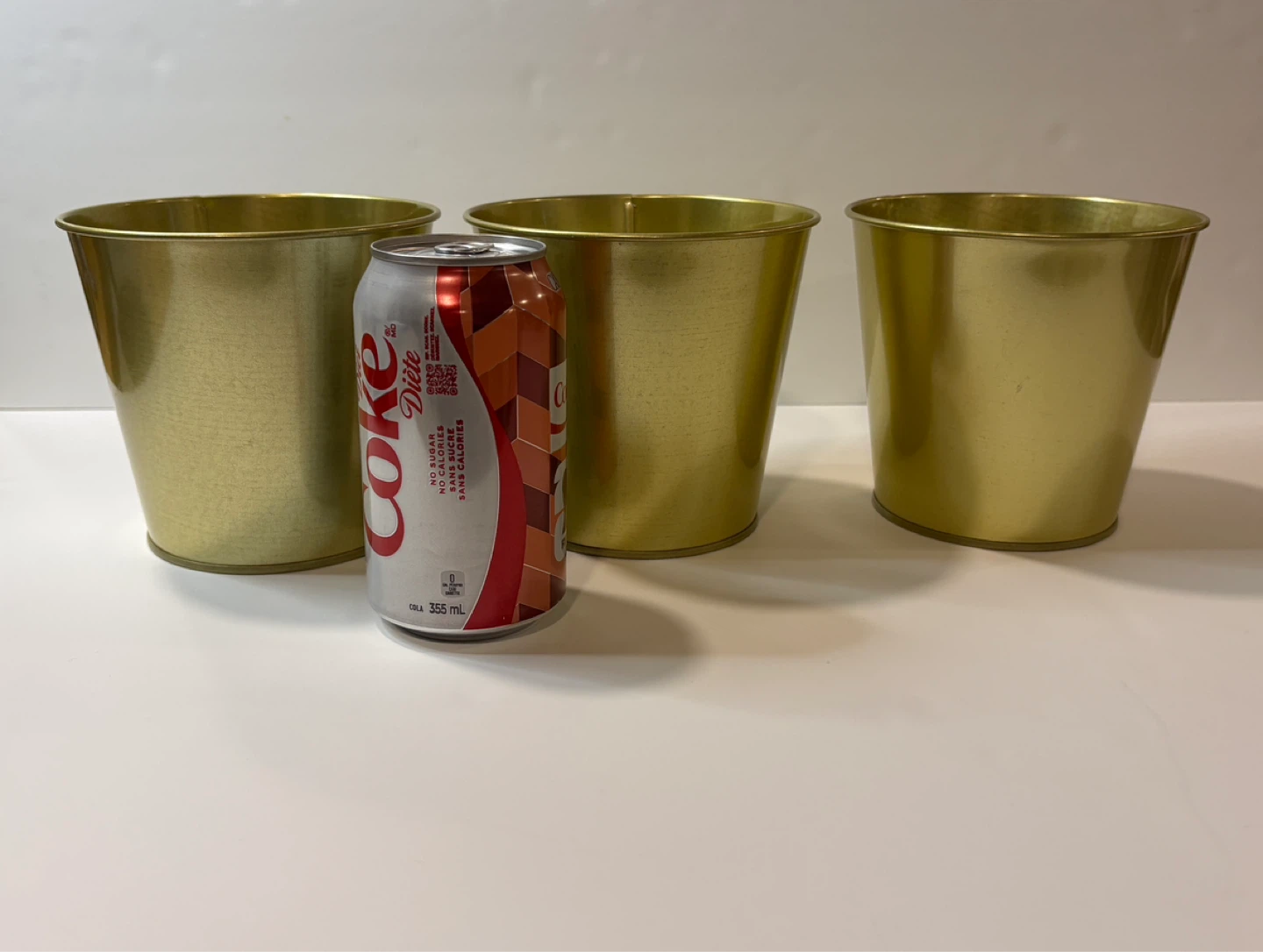 IKEA DAIDAI Gold Metal Planter Pots (Set of 3) - photo 3