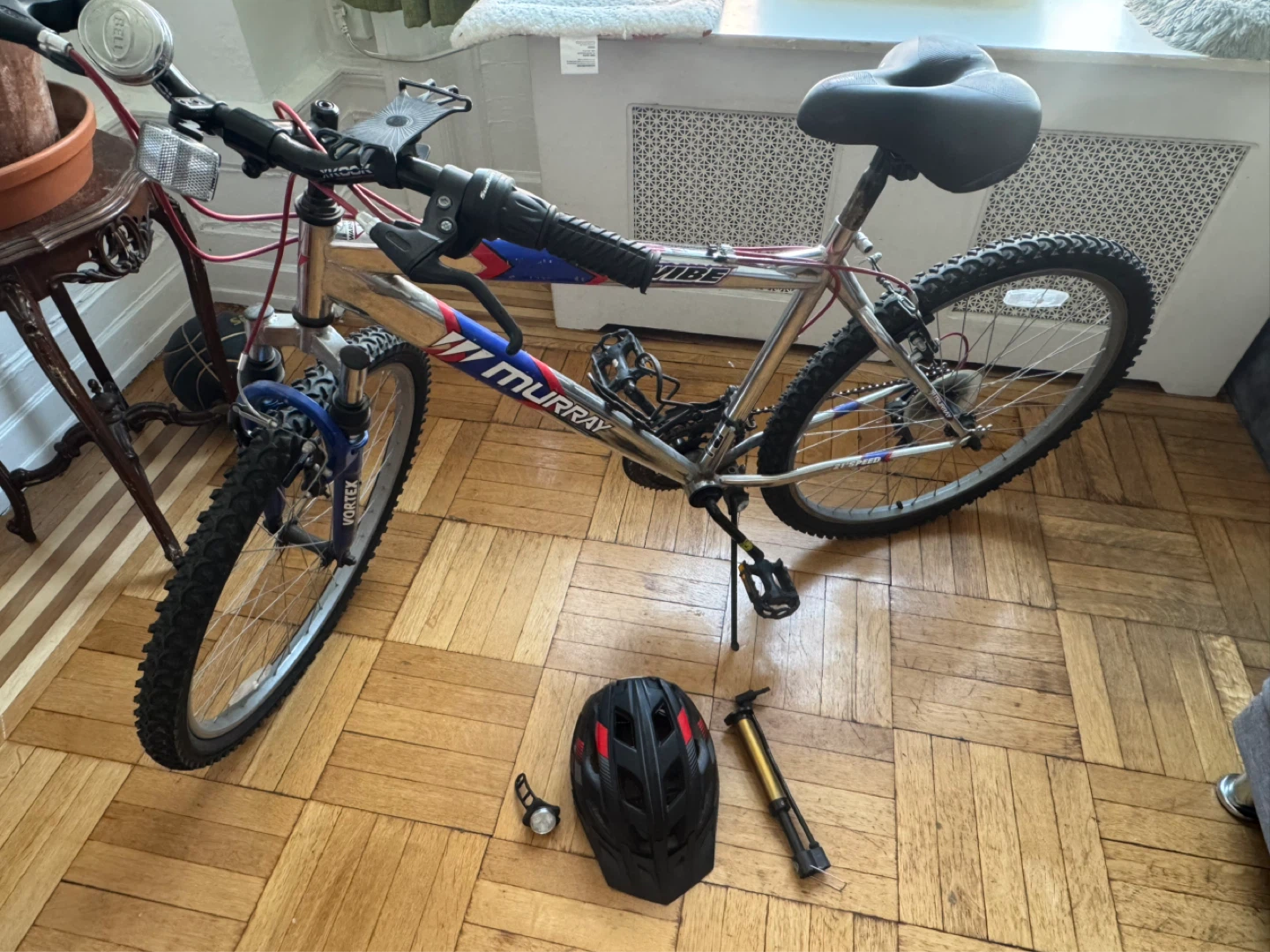 26 Murray Vibe Mountain Bike with Helmet and Pump