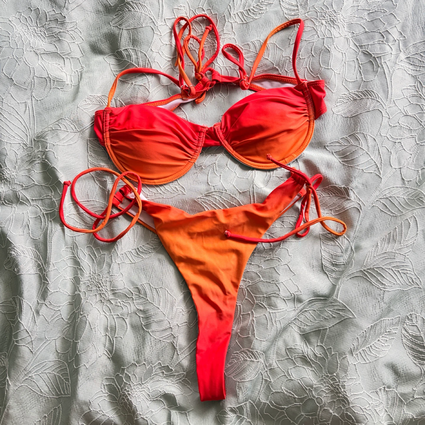 Ombré Sunset Brazilian Style String Bikini