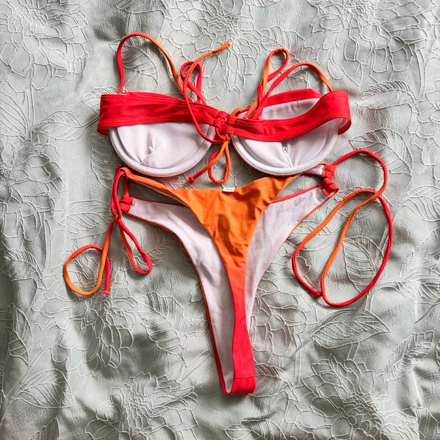 Ombré Sunset Brazilian Style String Bikini - photo 3