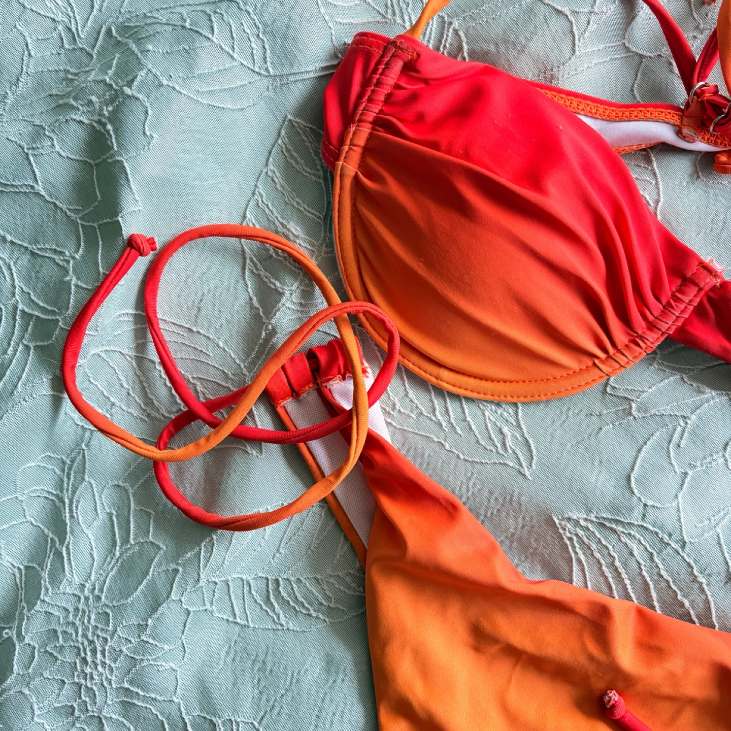 Ombré Sunset Brazilian Style String Bikini - photo 2