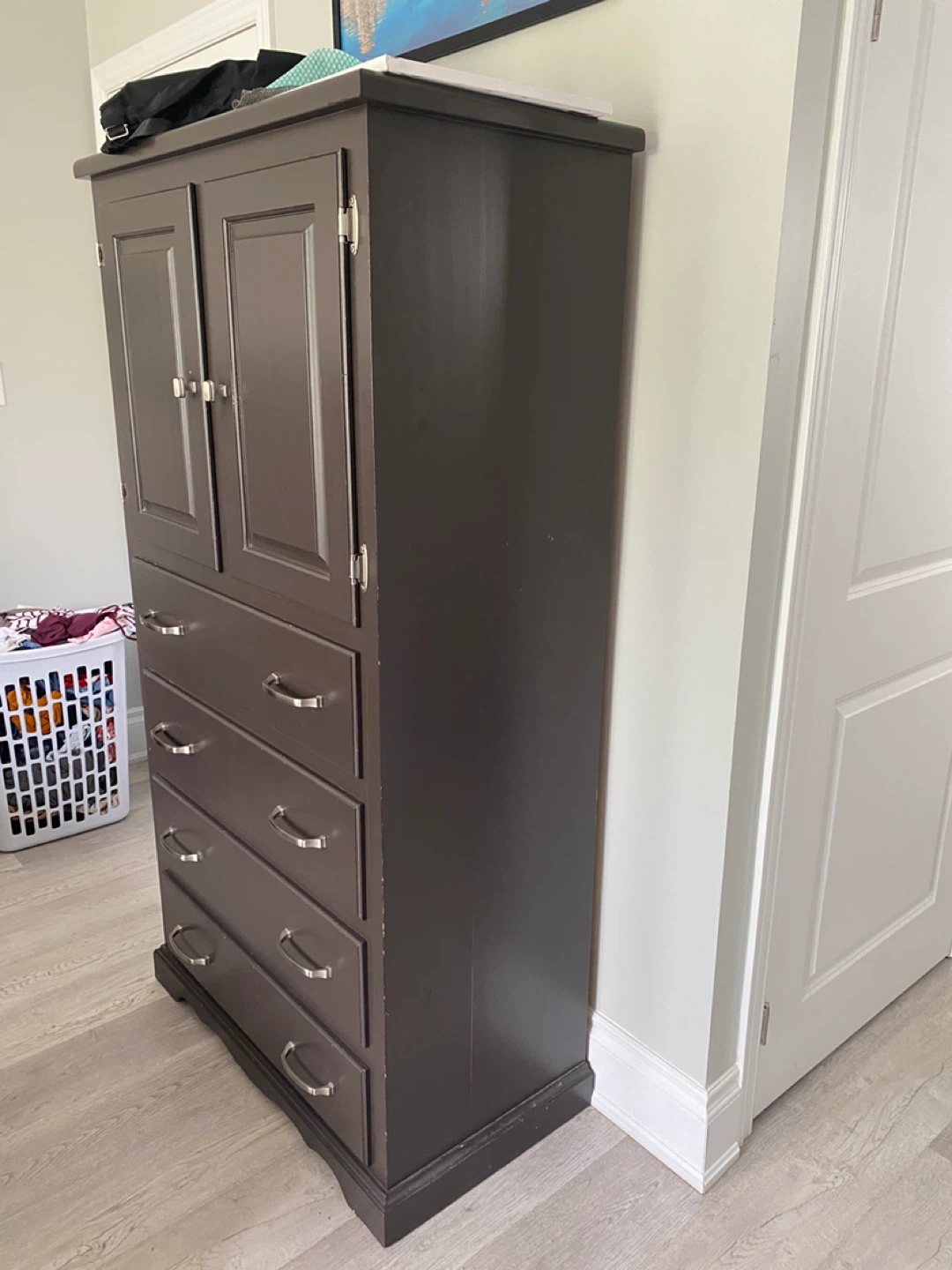 Dark Wood Armoire / Dresser – Like New - photo 2