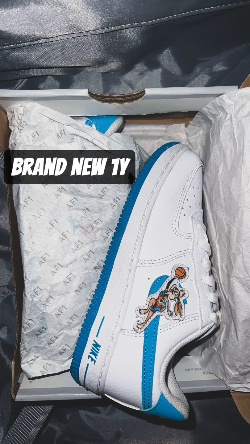 Nike Air Force 1 Low White/Blue Toddler Size 1Y