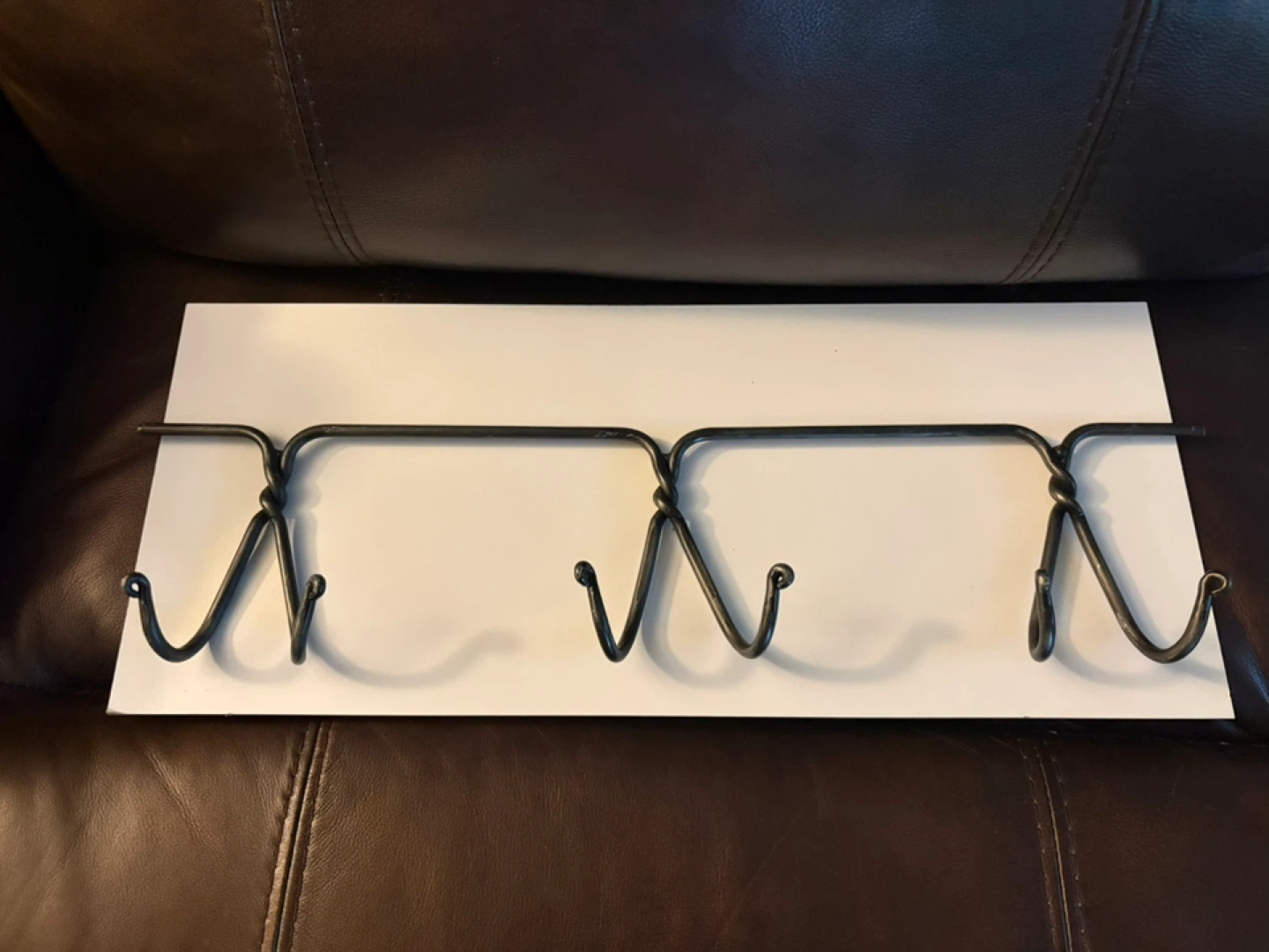 White Wall Mount Hook Rack