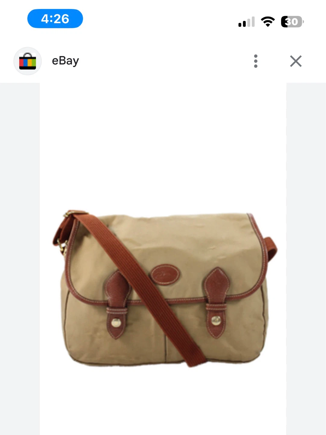 Longchamp Satchel Bag Beige vintage - photo 2