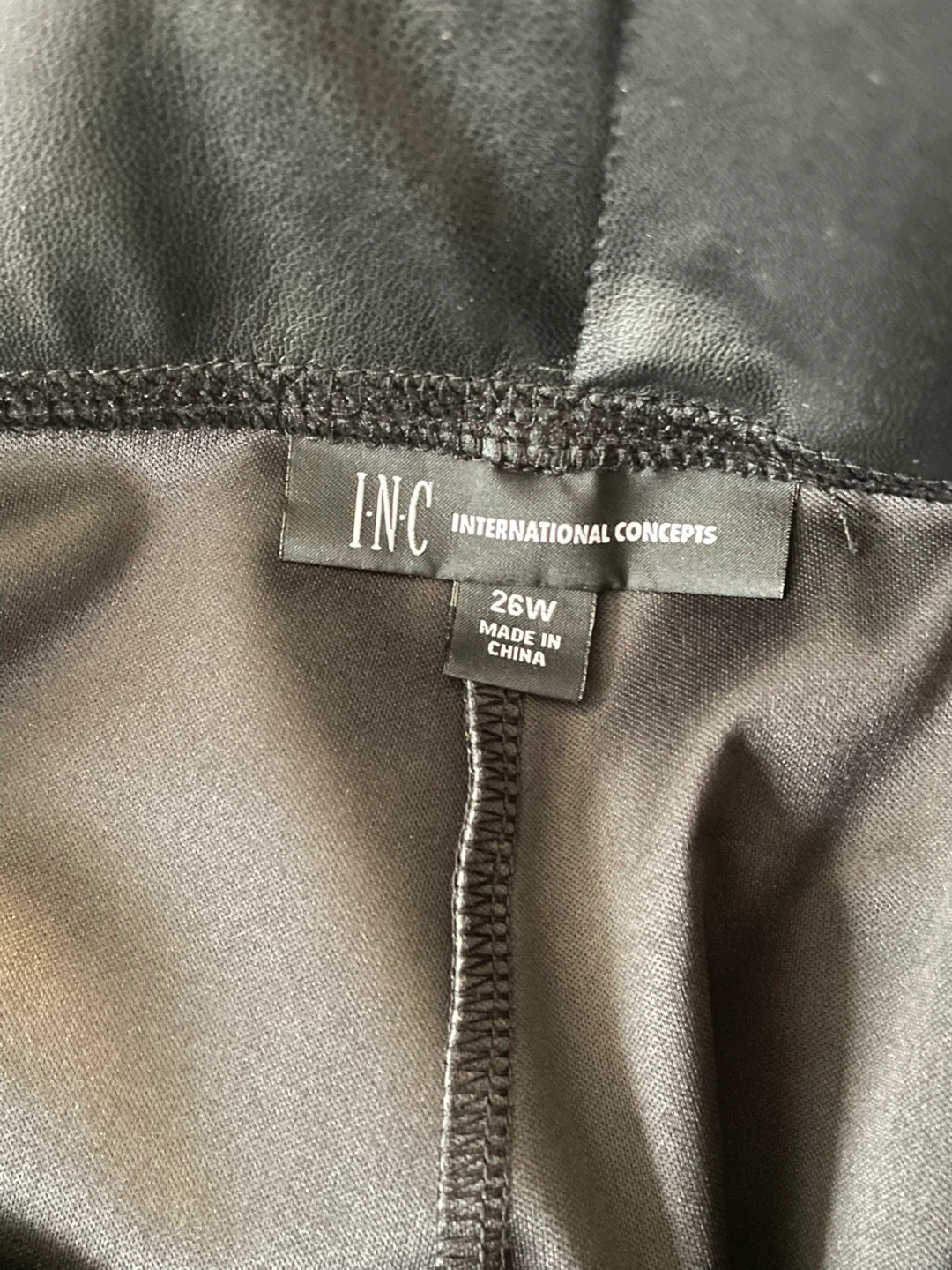 NWT INC International Concepts Faux Leather Leggings 26W - photo 4