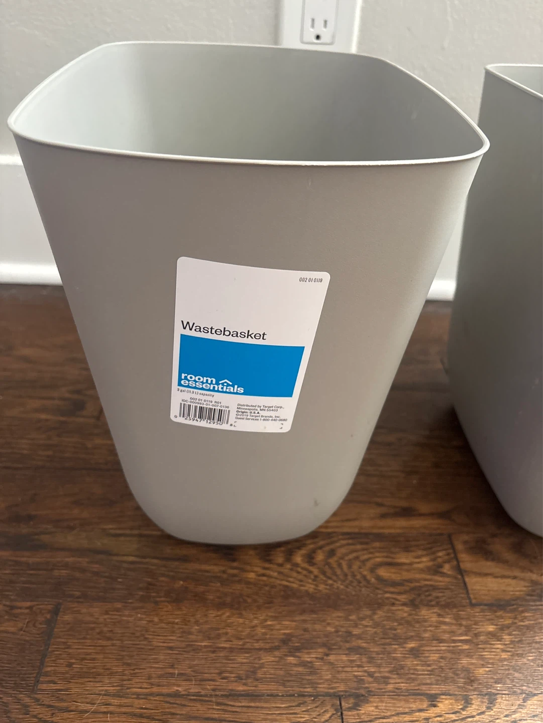 Set Of 2 Room Essentials Wastebasket - Gray - photo 2