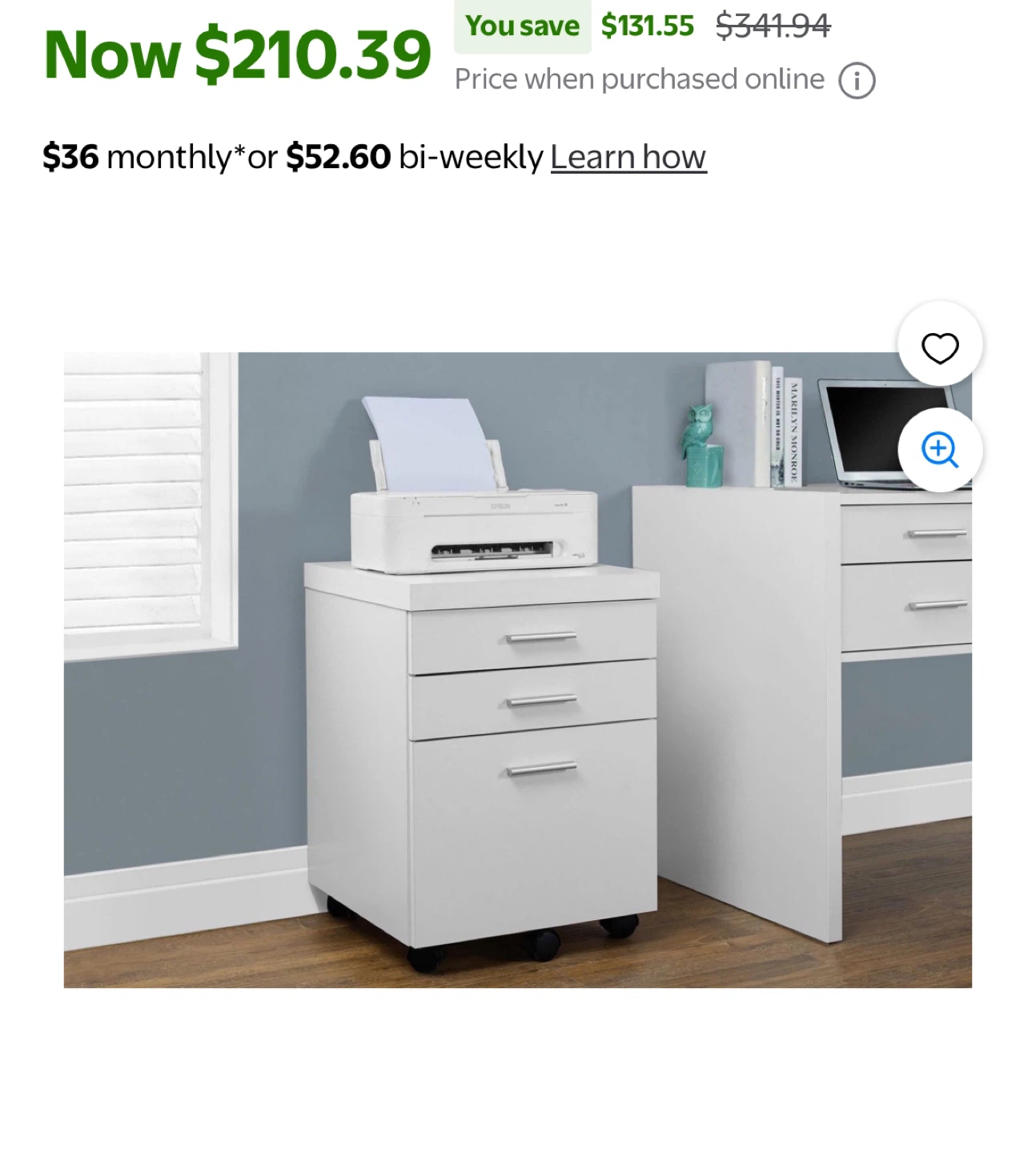White drawers with handles