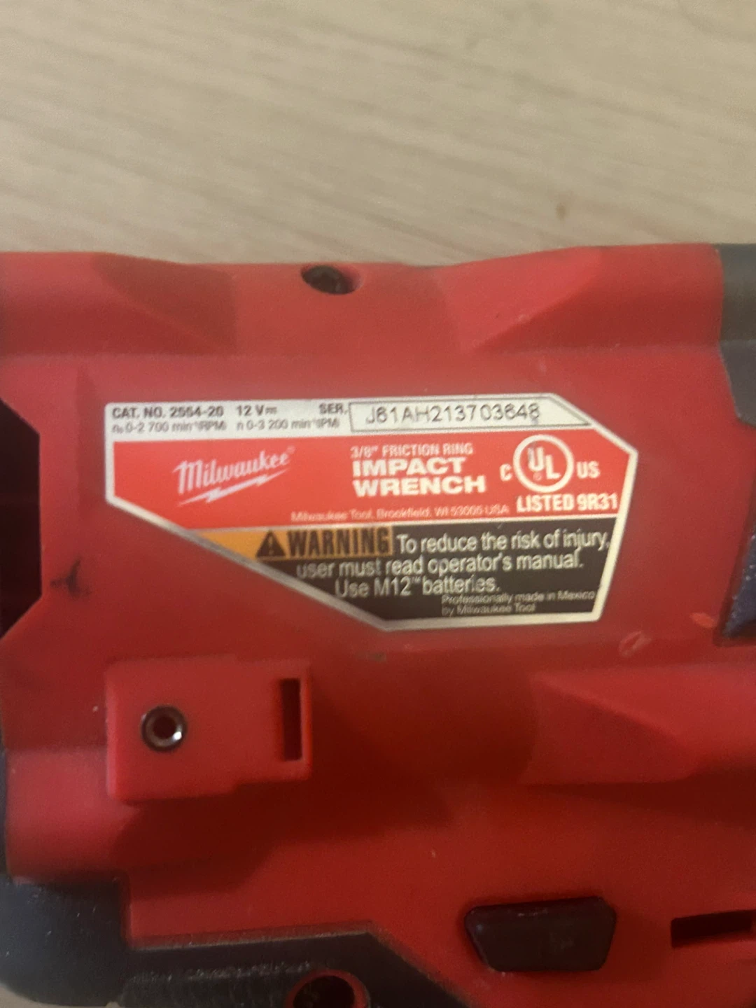Milwaukee M12 FUEL Impact Wrench - photo 2