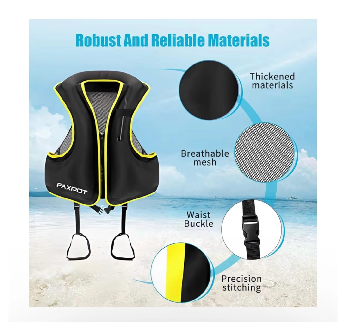 Brand new Size XL Inflatable Snorkel Vest Adult - photo 4