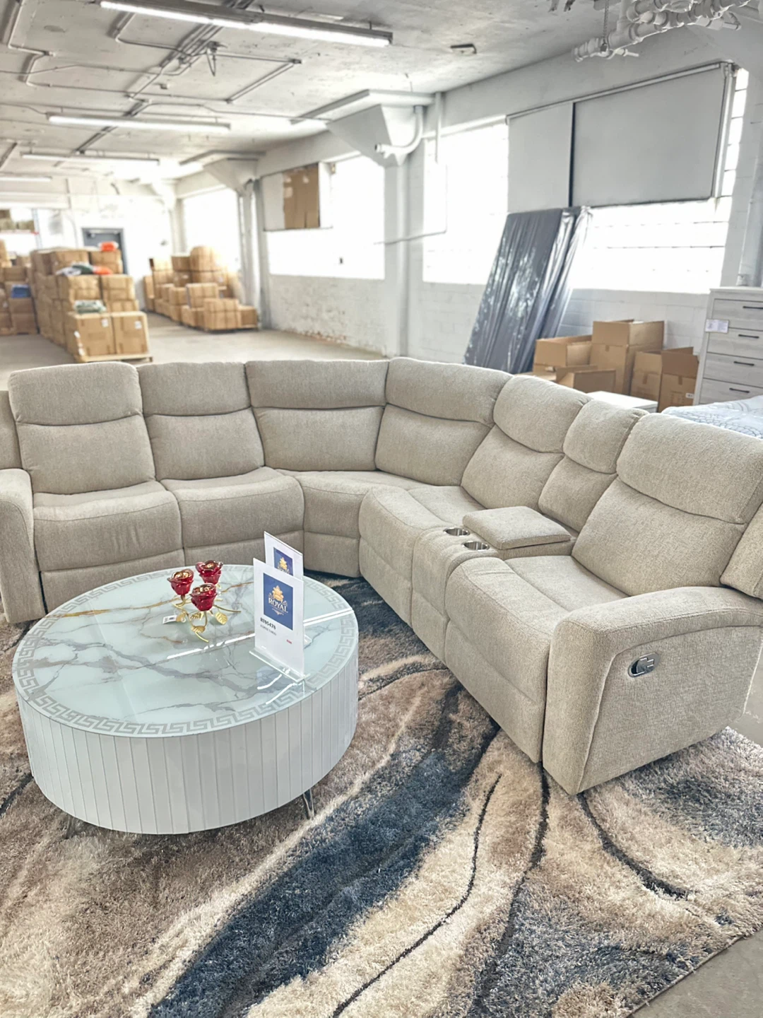 Grey sectional