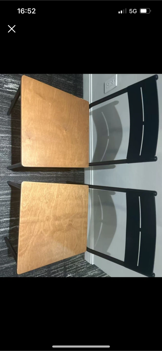 Set of 2 Black Metal Chairs - photo 2
