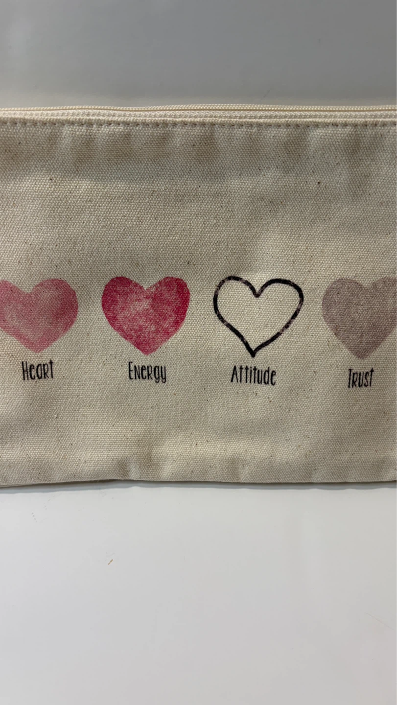 Canvas Pouch with Heart Design - photo 2
