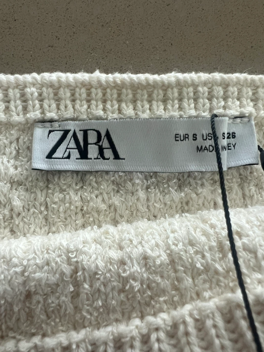 ZARA Knit Top - Cream - Size S - photo 2