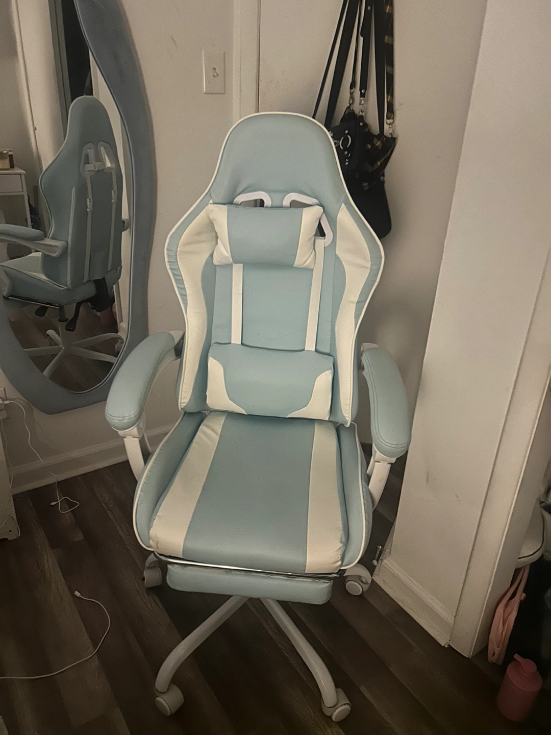 Light blue gaming chair