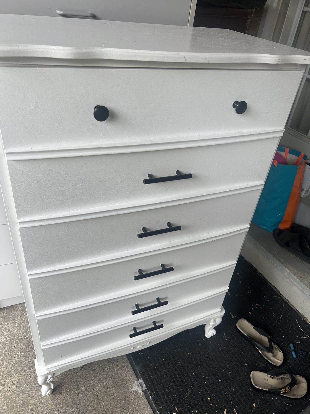 Tall boy White 5-Drawer Dresser - photo 2