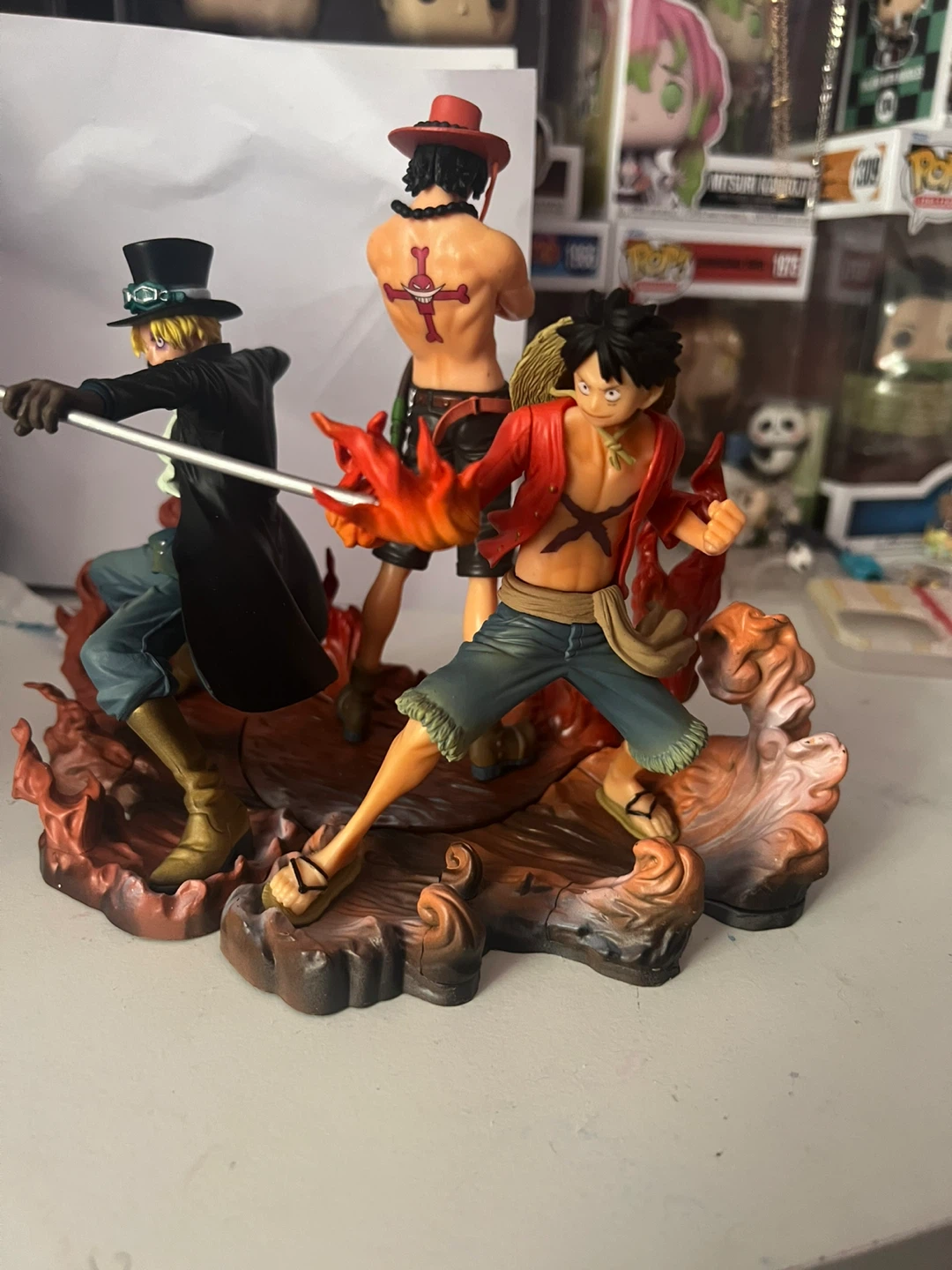 One Piece Monkey D. Luffy, Portgas D. Ace, and Sabo Figure