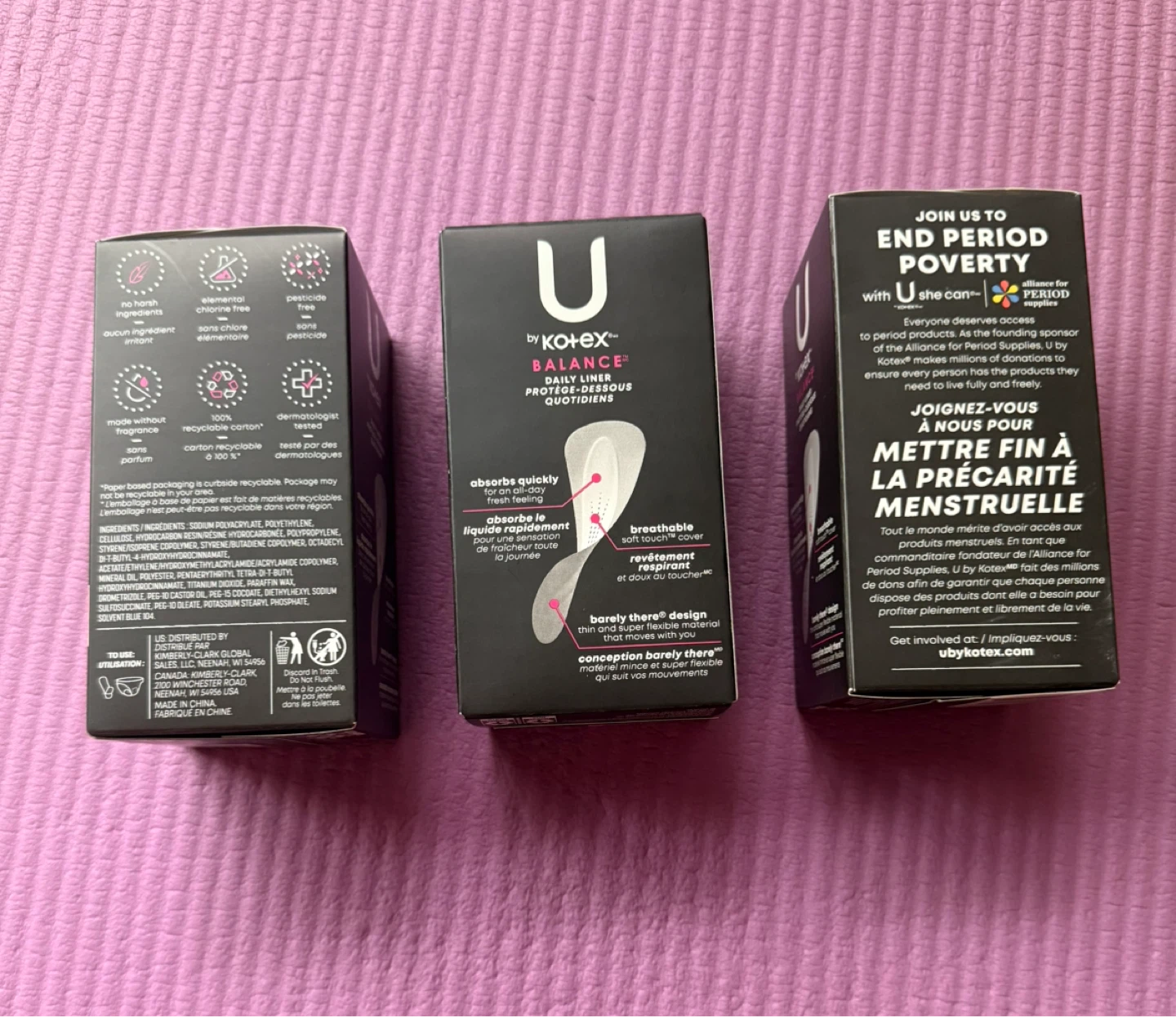 NEW✨ Kotex every day Liners - 3 Pack (50ct each) - photo 3