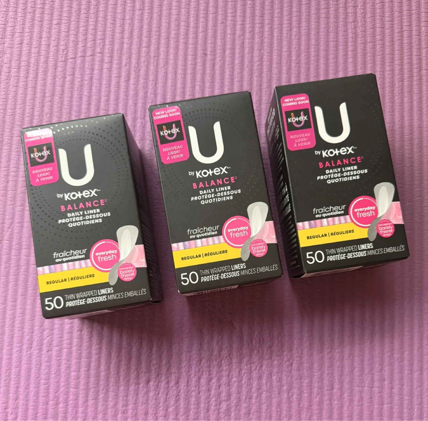 NEW✨ Kotex every day Liners - 3 Pack (50ct each)