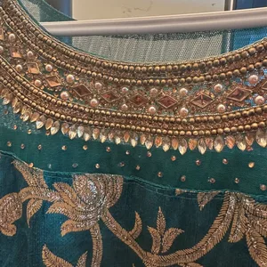 Teal Embroidered Maxi Dress