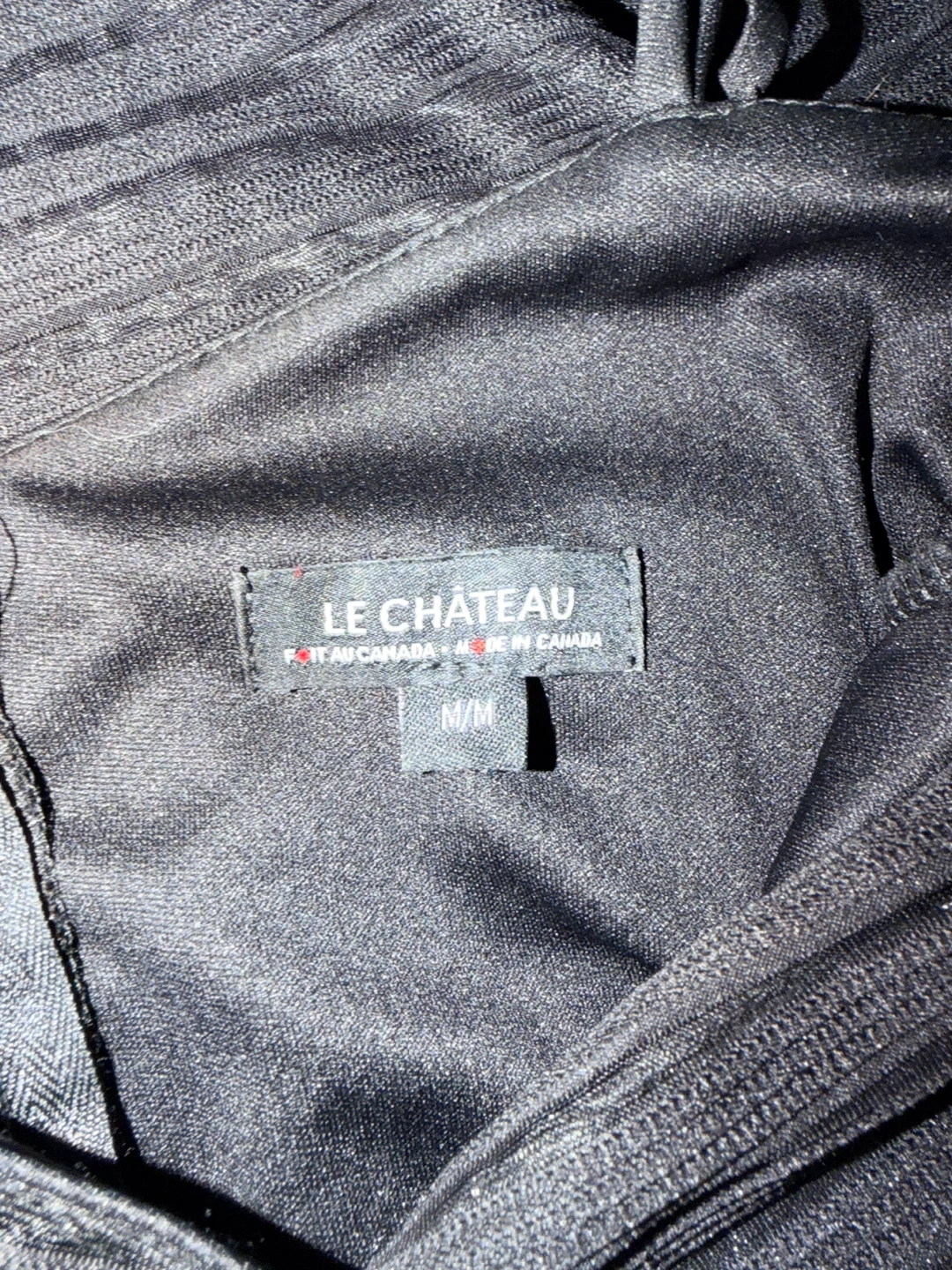 LE CHÂTEAU Medium Black Textured Mini Dress - photo 3