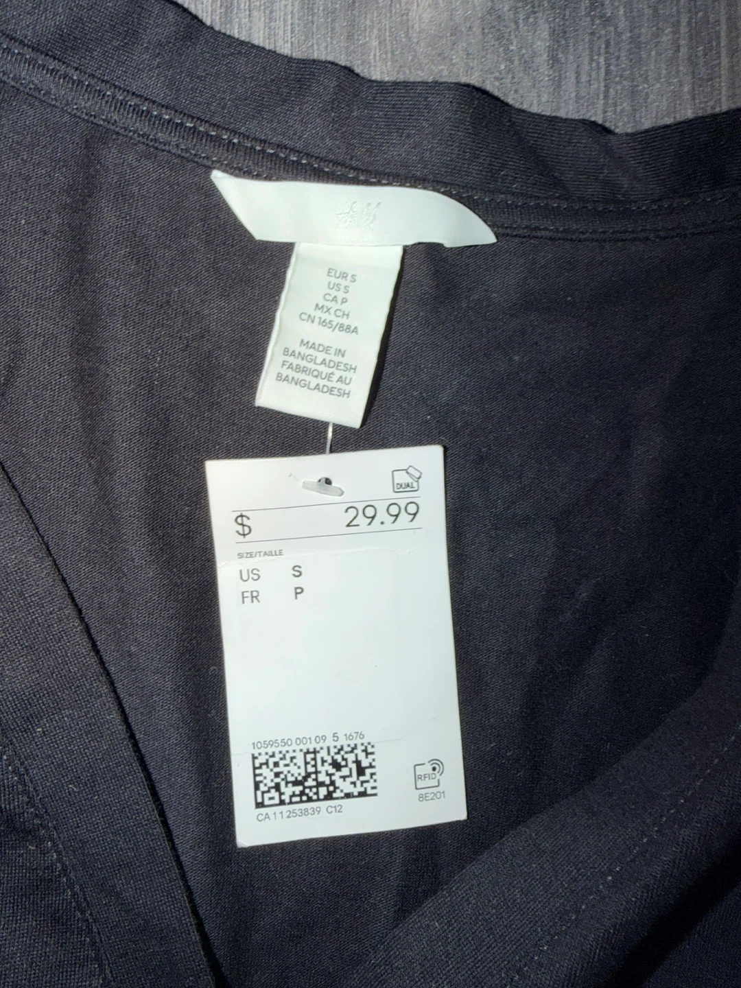 H&M Small Black Button-Up T-Shirt Dress - photo 3