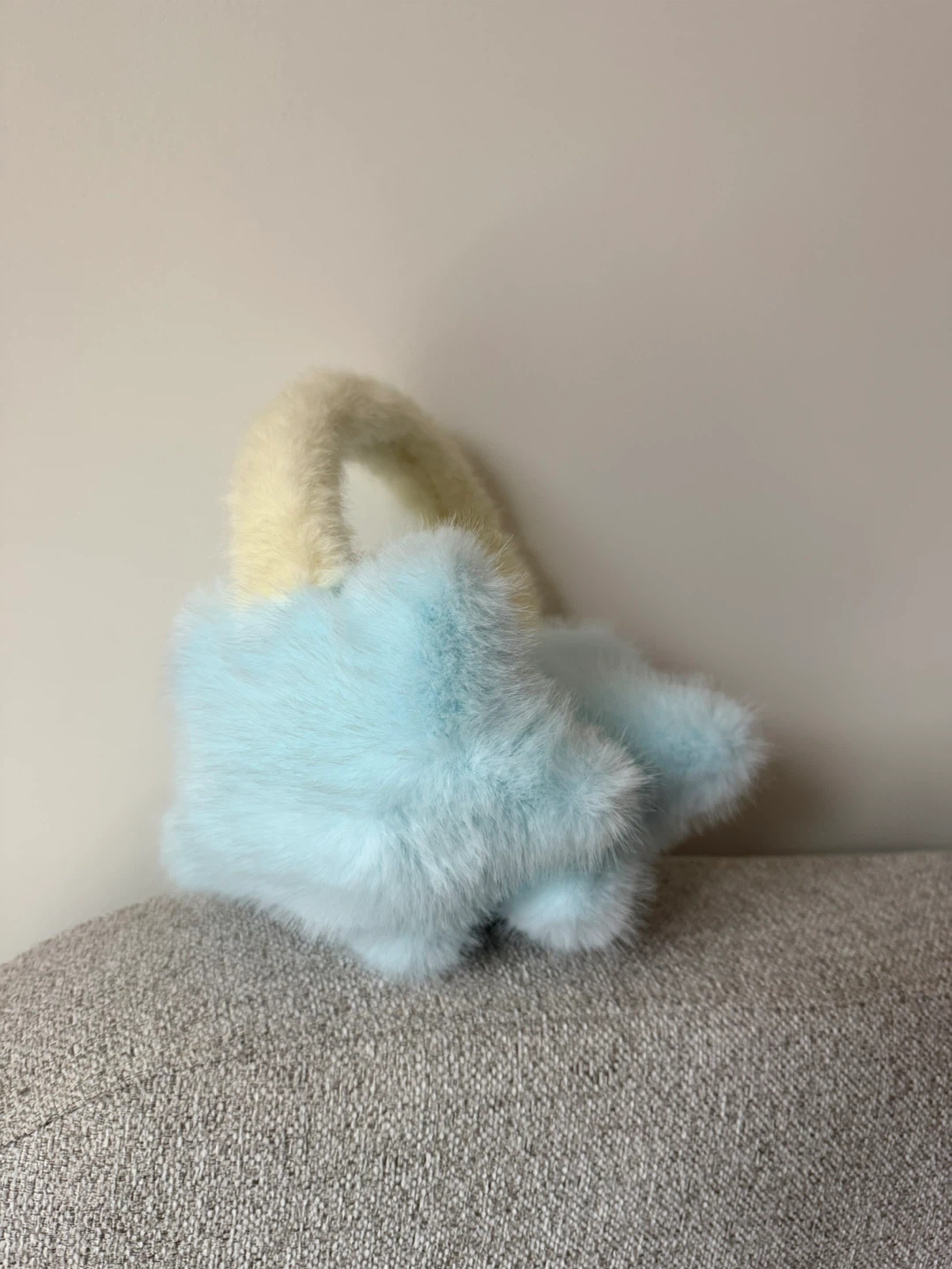 Fuzzy Blue Star Bag with Yellow Handle - photo 2