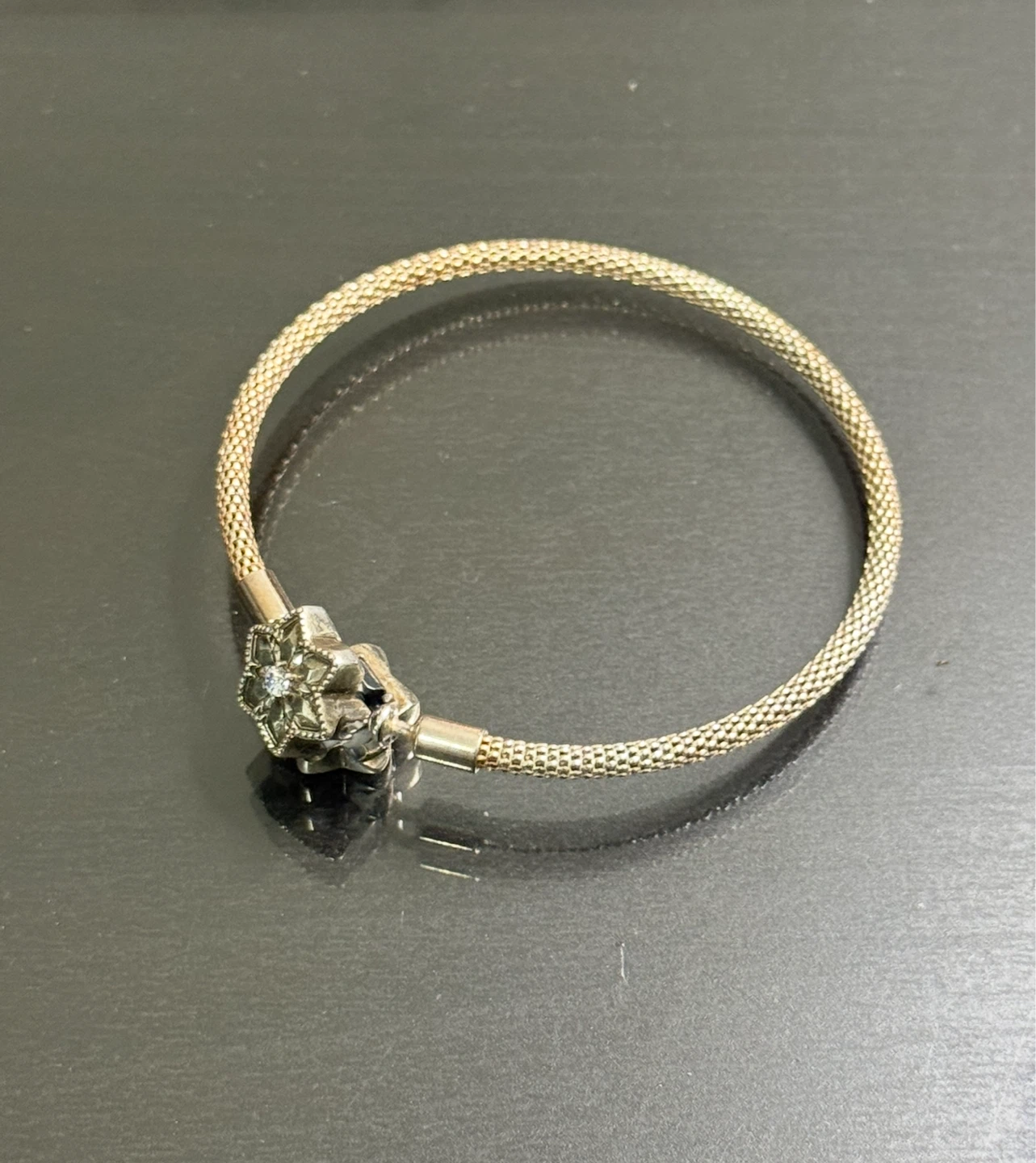 NEW Pandora Snowflake Charm Mesh Bracelet - photo 3